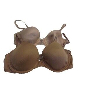 Ellen Tracy Lot of 2 Bras Size 36C Style 59405P Beige Tan Underwire